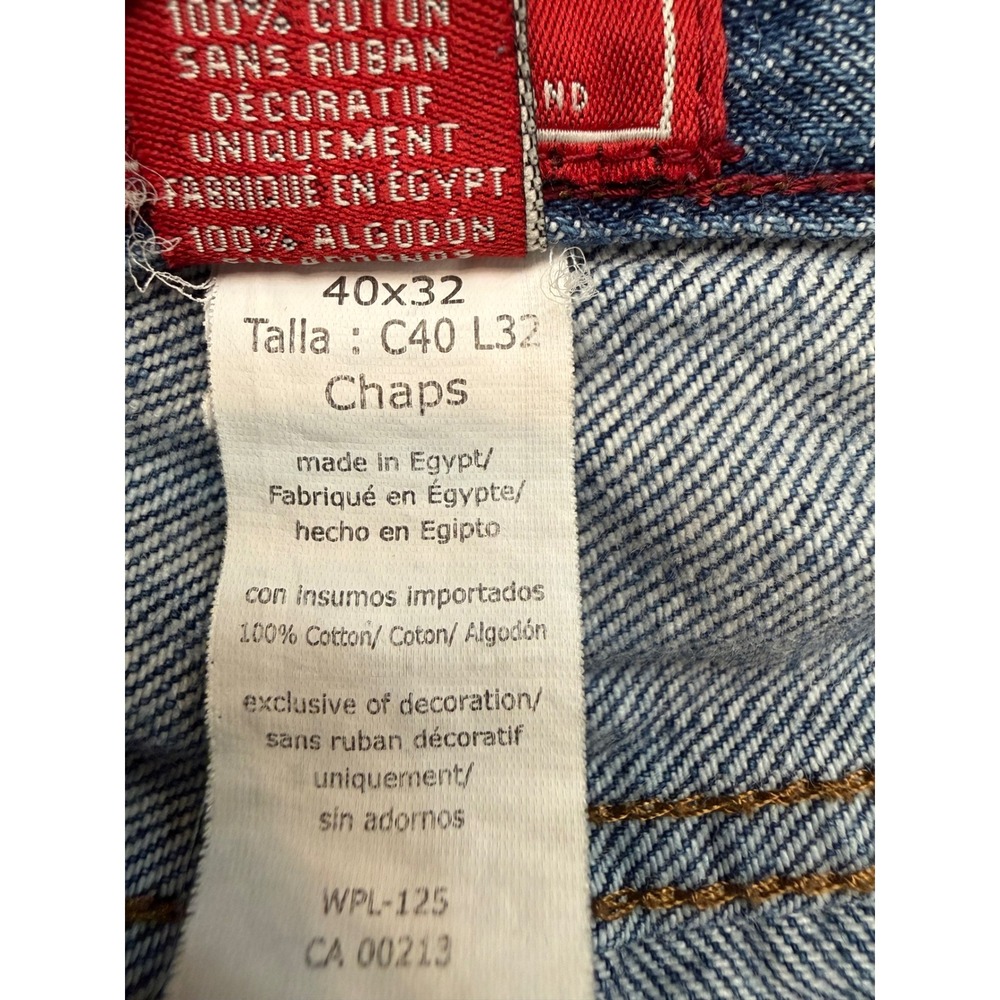 Mens Chaps Denim‎ Jeans True American Brand Cotton Blue 40x32 - Picture 5 of 5